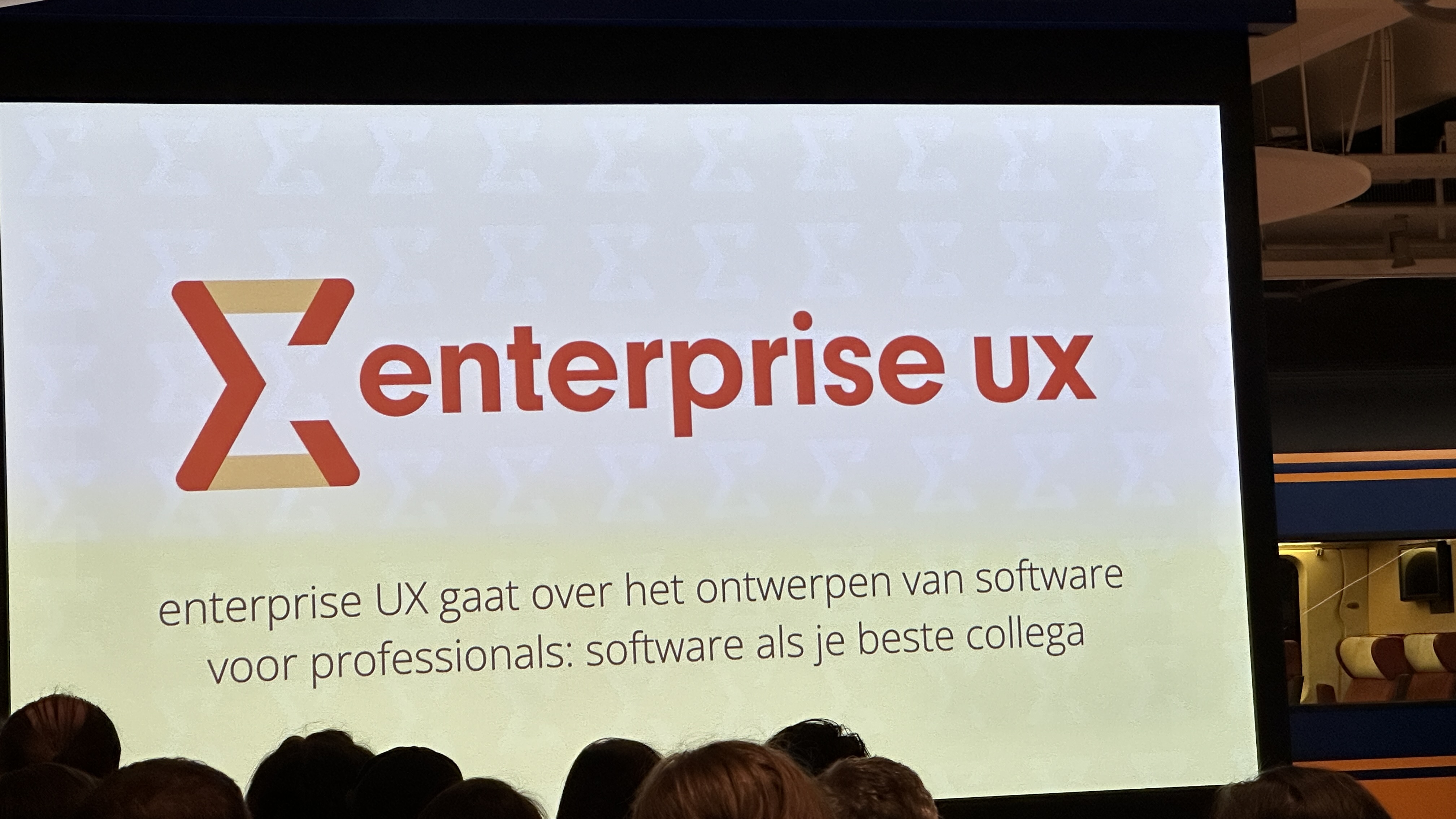 Introduction slide with words Enterprise UX 2023